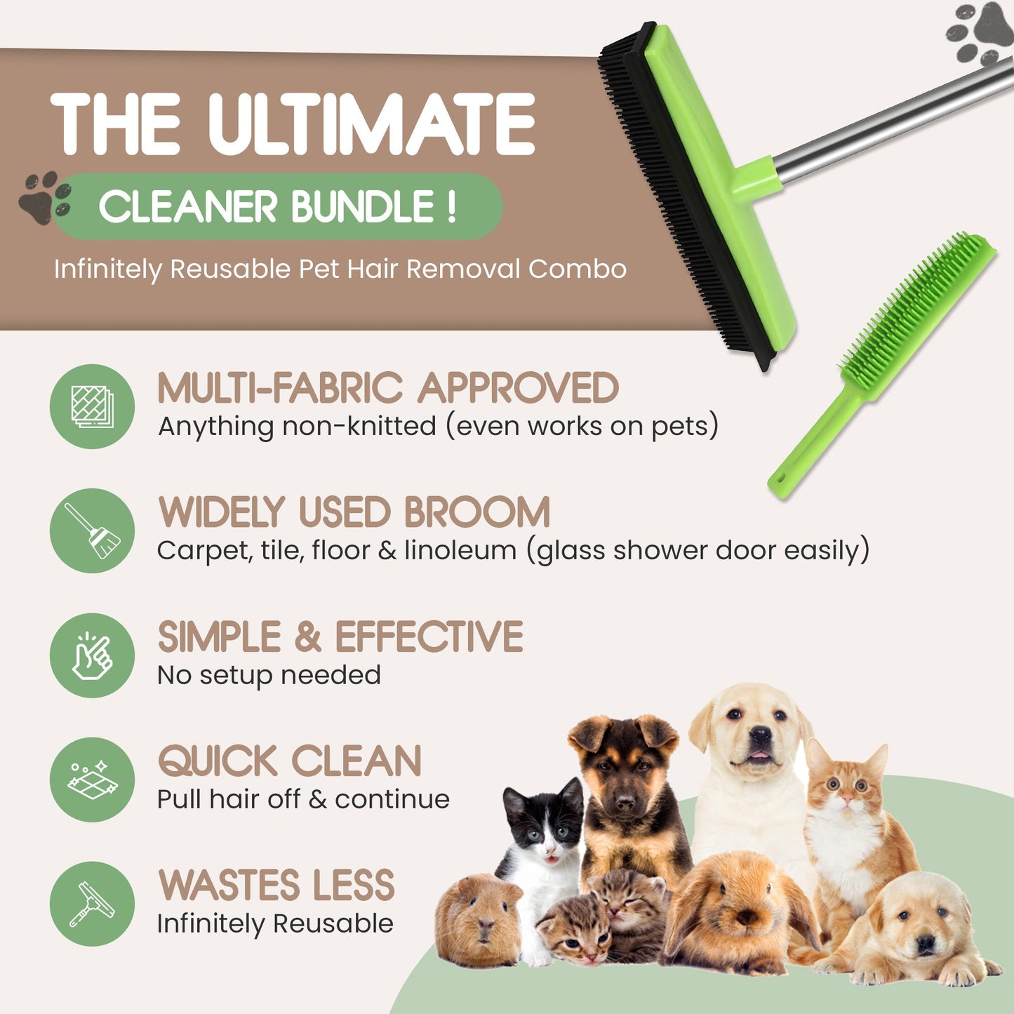 Pet | Rubber Broom