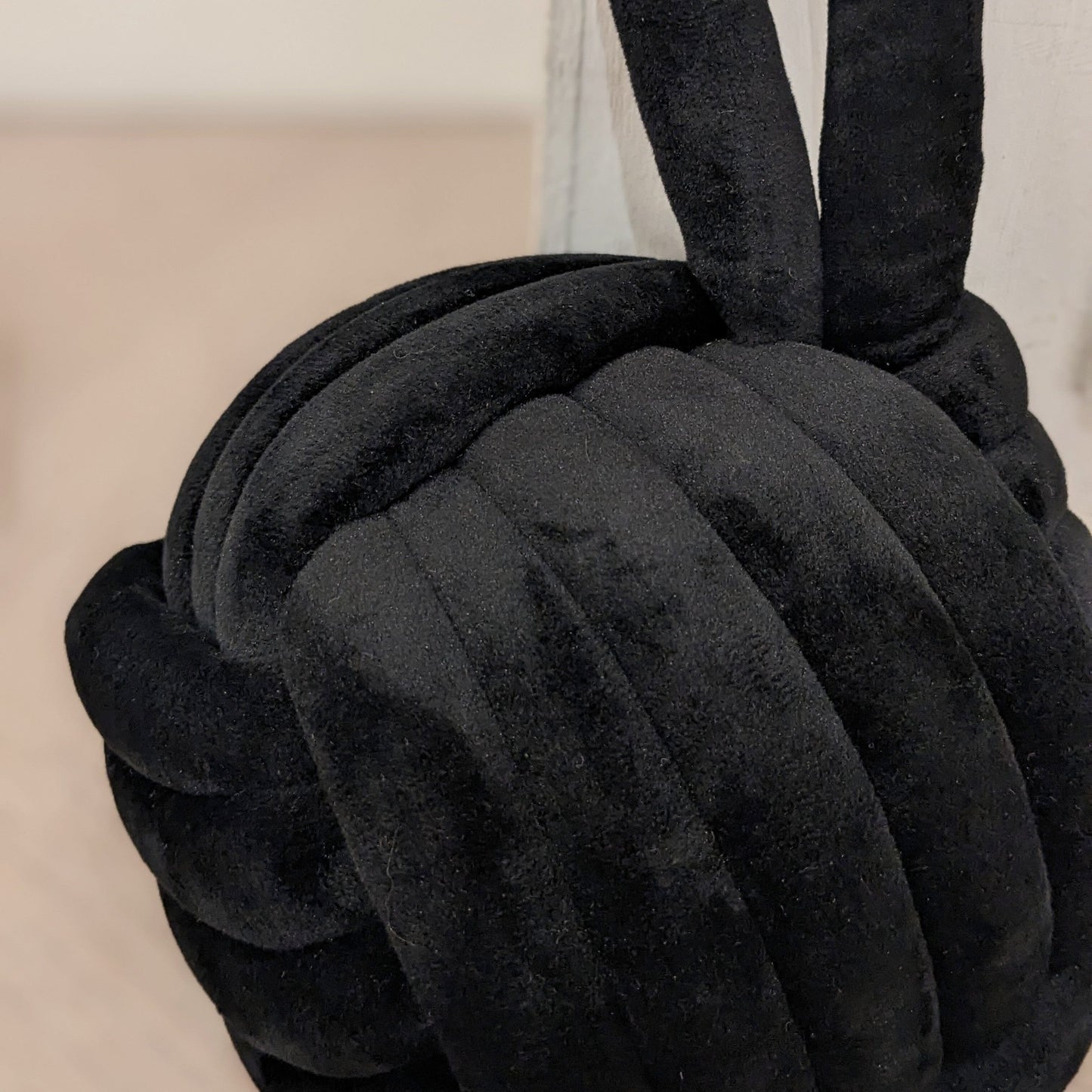 Black Velvet Knot Door Stop