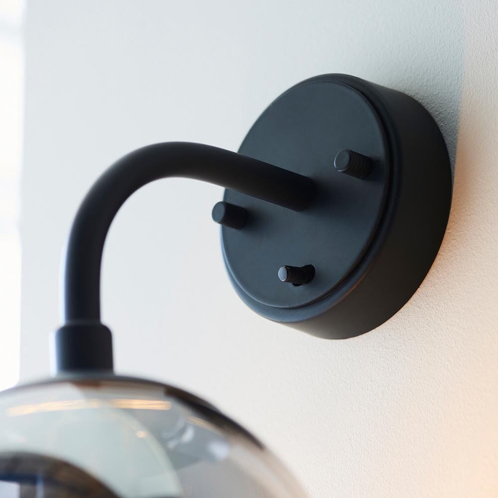 In Stock - Elowen Smoked Glass Wall Light