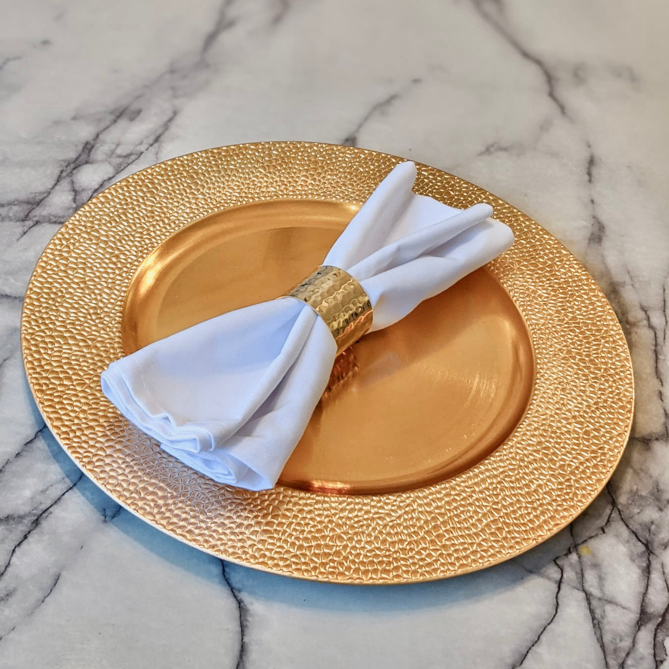 Comet Gold Pebble Effect Charger Plate