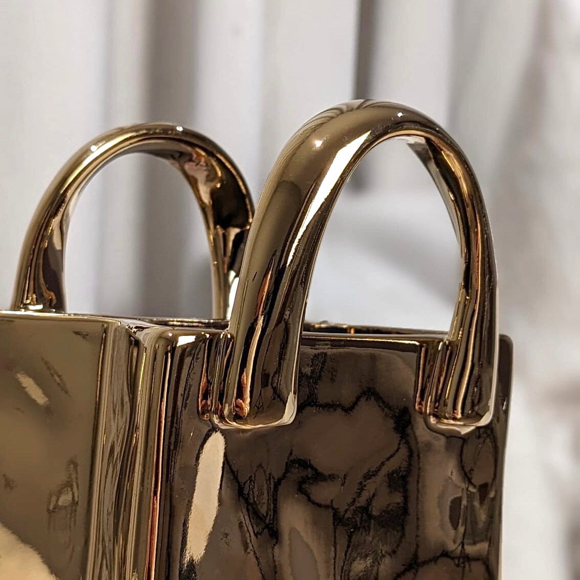 Elise Gold Handbag Decorative Vase