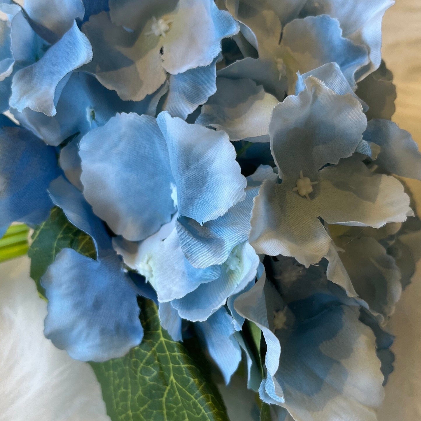 Faux Blue Hydrangea Bouquet of Flowers