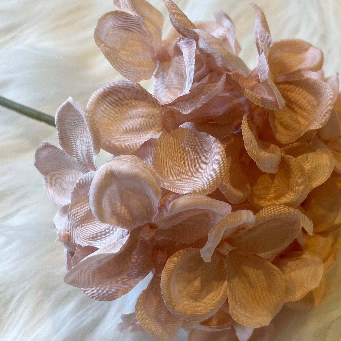Faux Pink Hydrangea Single Stem Floral
