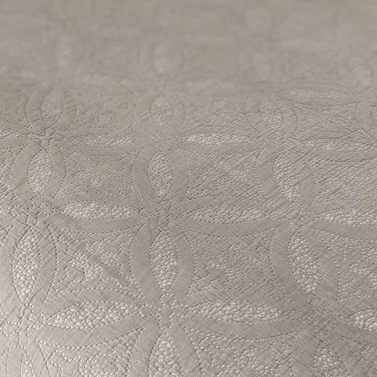 Grace Taupe Stitched Patterned Bedspread