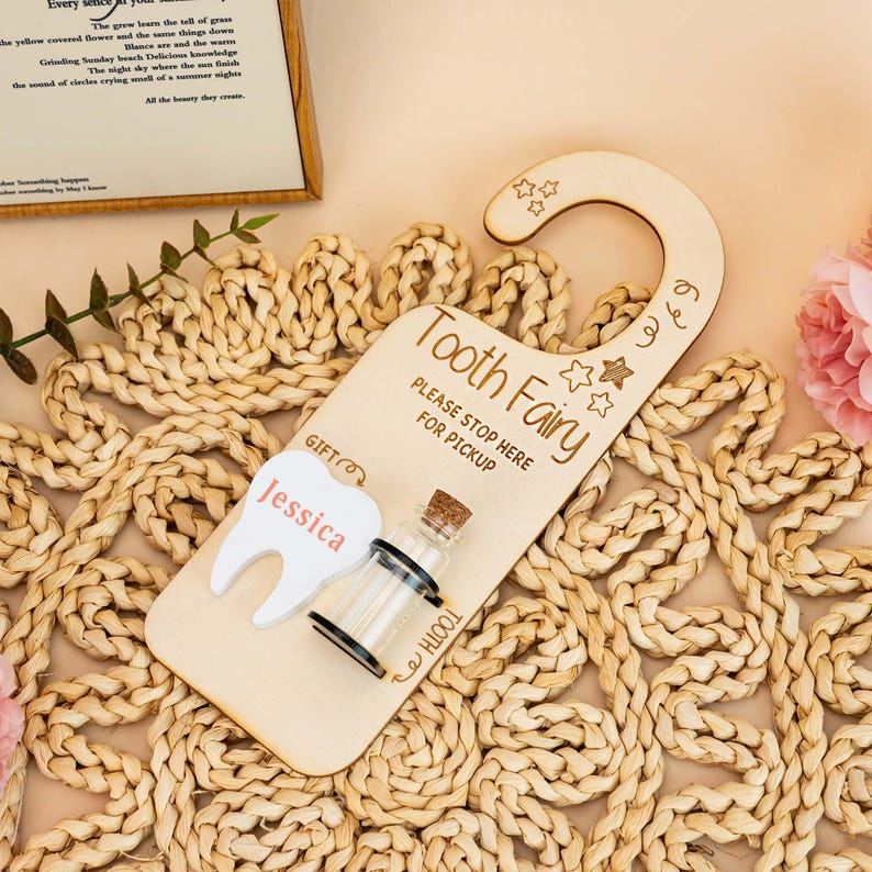 Personalised Tooth Fairy Pickup Dropoff Door Hanger