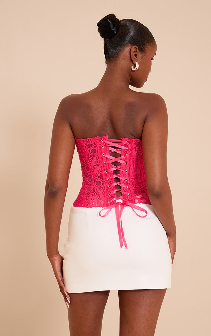 Sheer Floral Lace Corset
