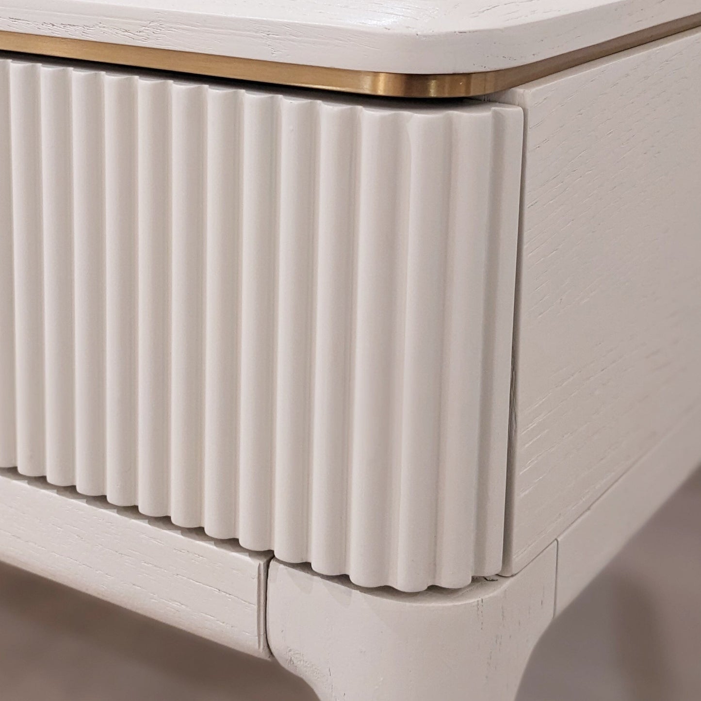 In Stock - Putney Ivory & Gold Dressing Table