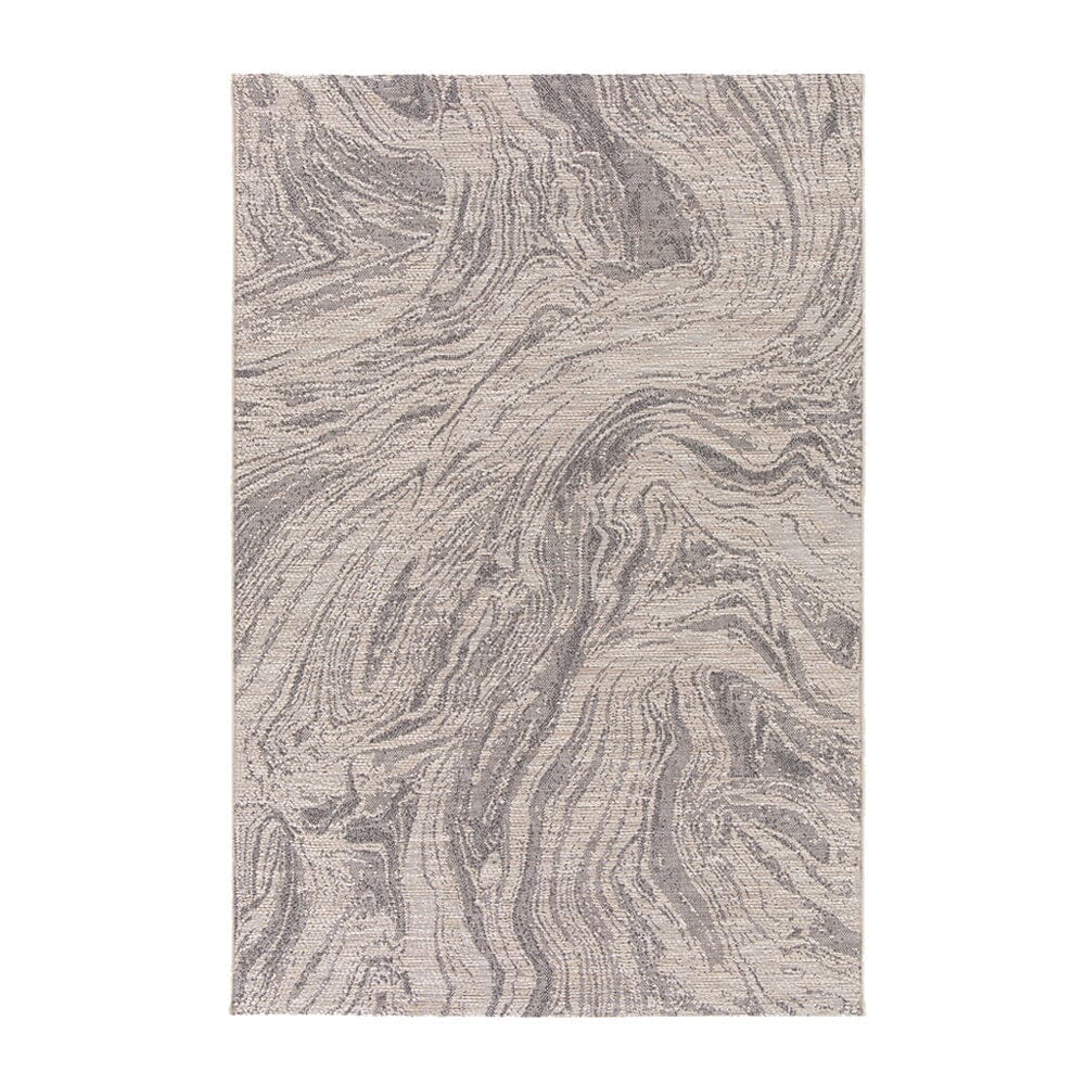 In Stock - Twilight Marble Grey & Cream Indoor / Outdoor Rug - 200x290cm