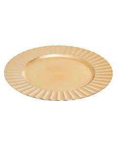 Juliet Gold Ribbed Edge Charger Plate