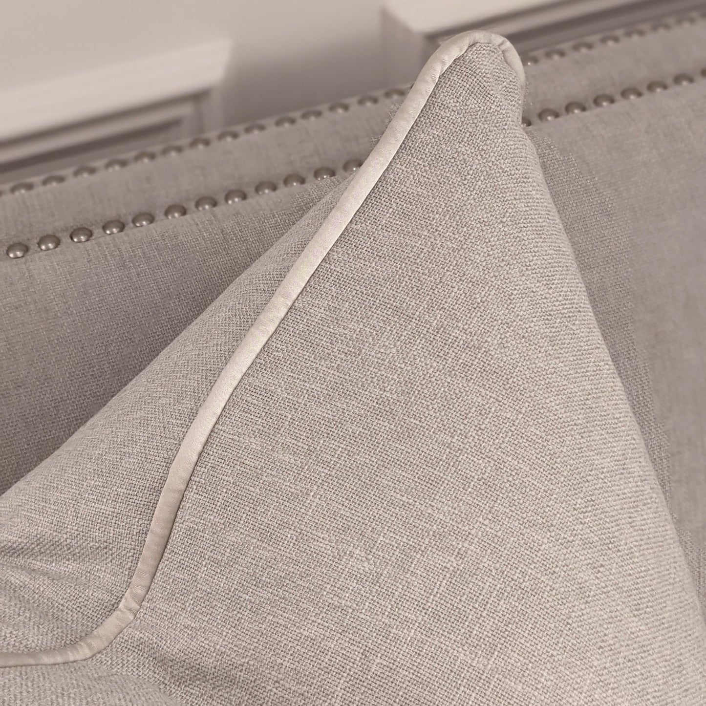 Matrix Frost Cushion with Satin Pipe - 58x58cm