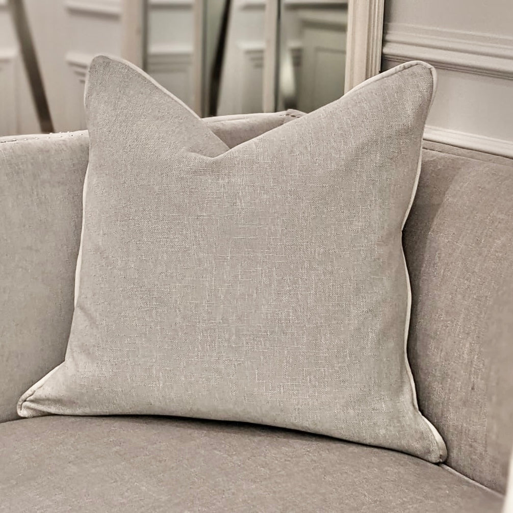 Matrix Frost Cushion with Satin Pipe - 58x58cm