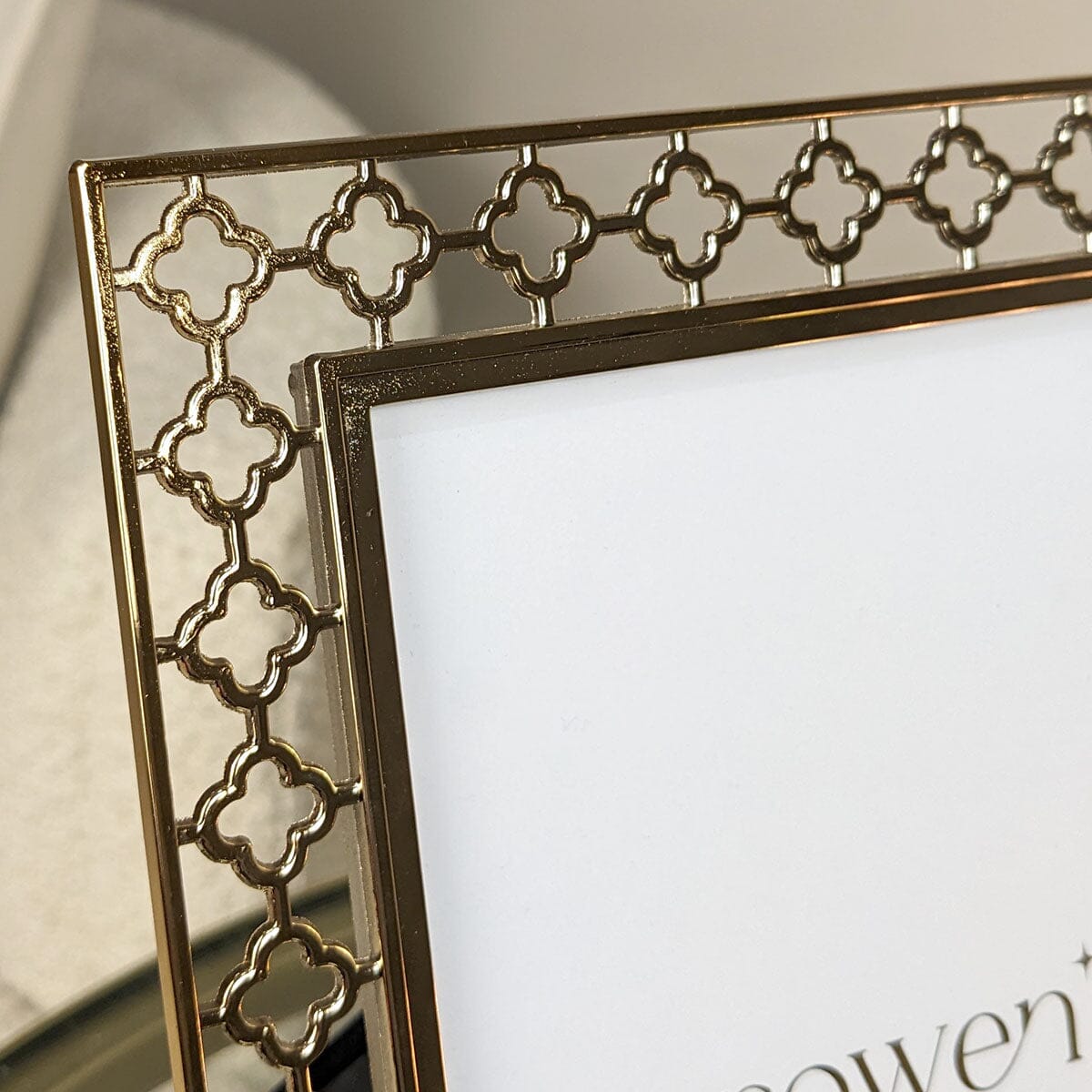 Sarai Gold Lattice Metal Photo Frame - 5x7"