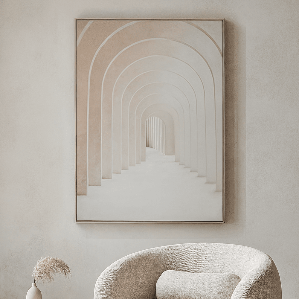 Utopia Large Arched Print Framed Canvas Wall Art