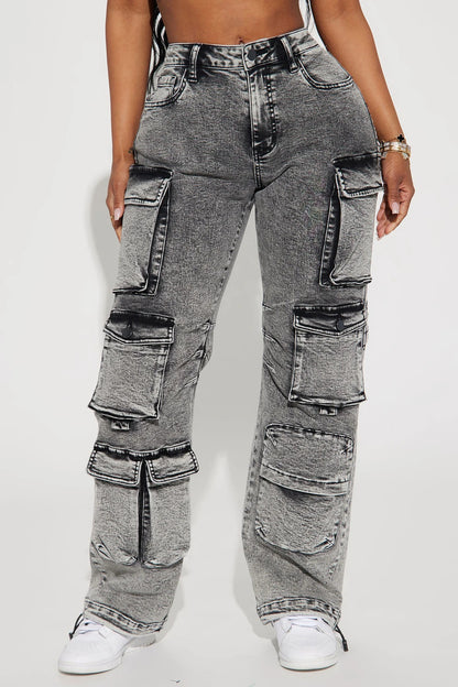 Fairfax High Rise Stretch Cargo Jeans