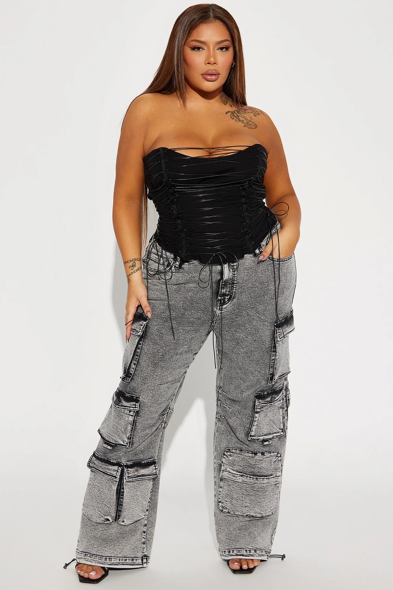 Fairfax High Rise Stretch Cargo Jeans