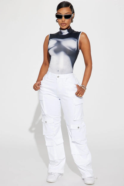 Fairfax High Rise Stretch Cargo Jeans