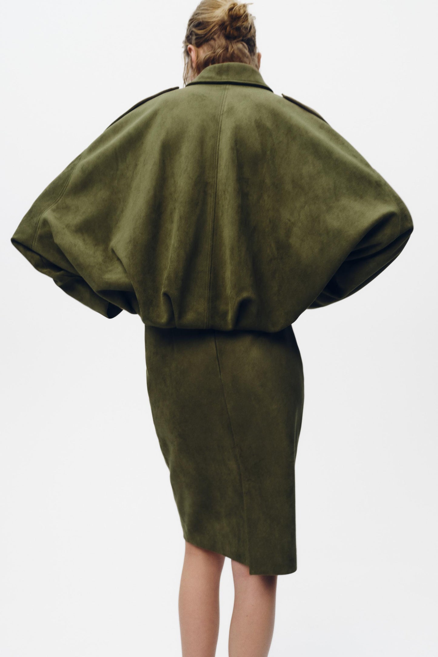 FAUX SUEDE BOMBER JACKET