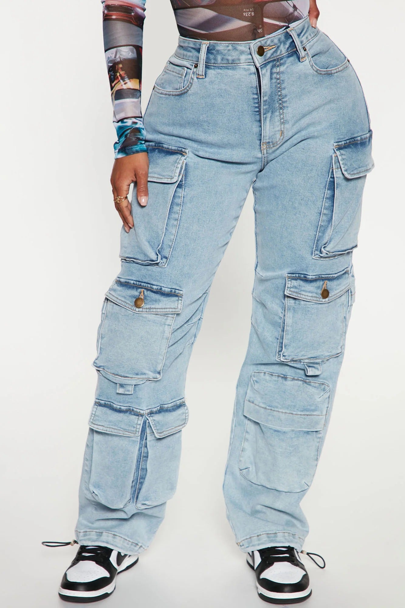 Fairfax High Rise Stretch Cargo Jeans