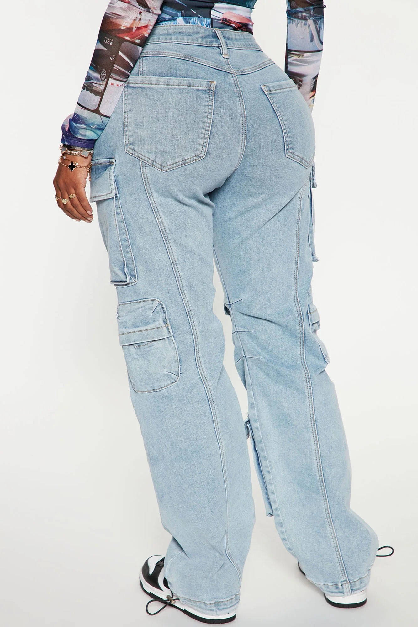 Fairfax High Rise Stretch Cargo Jeans