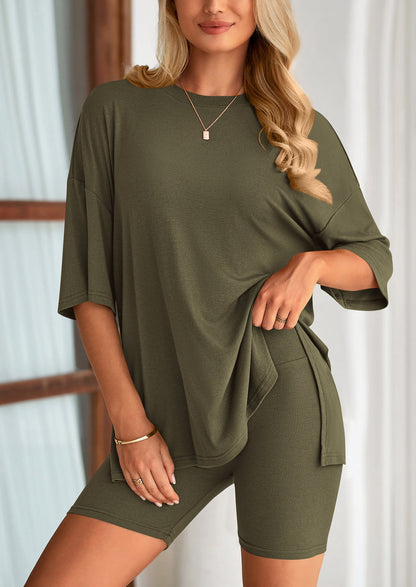 Summer Casual Top & Shorts 2-Piece Set