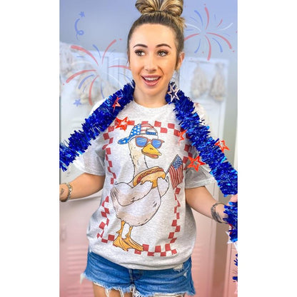 Patriotic Goose Graphic T-Shirt