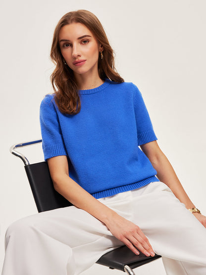 Knitted Short-Sleeve Top