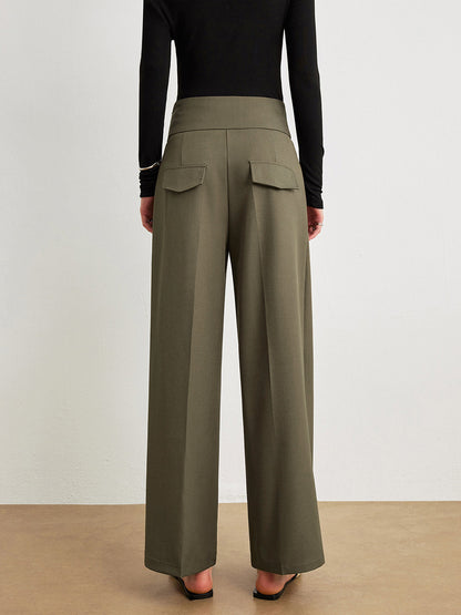 Mid-Waist Asymmetrical Design Pants