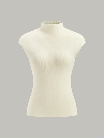 Backless Ribbed Knit Top