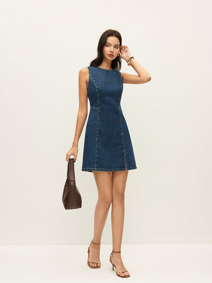 Sleeveless Denim Dress