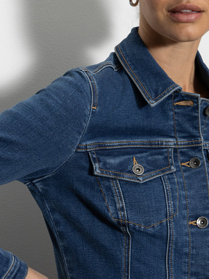 Sculpted Denim Mini Dress Royalty