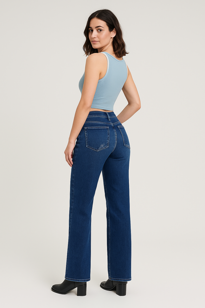 Minimalist High Waist Denim Stretch Jeans