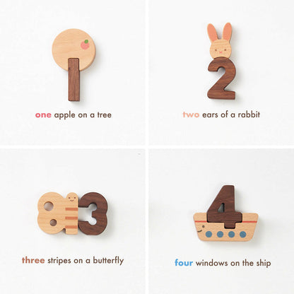 Numbers Wooden Play Blocks