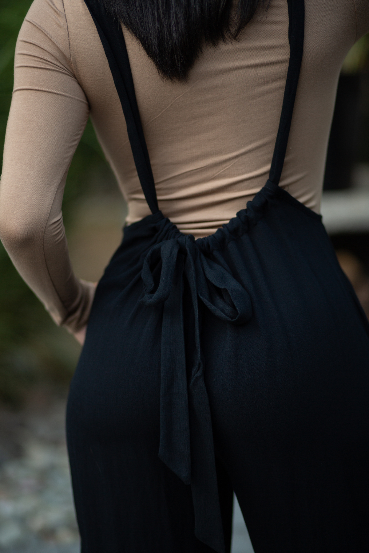 Black Suspender Overalls