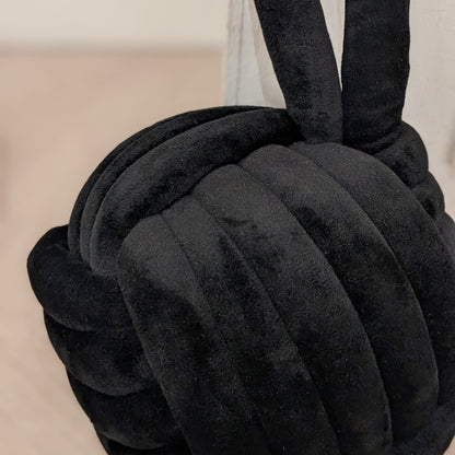 Black Velvet Knot Door Stop