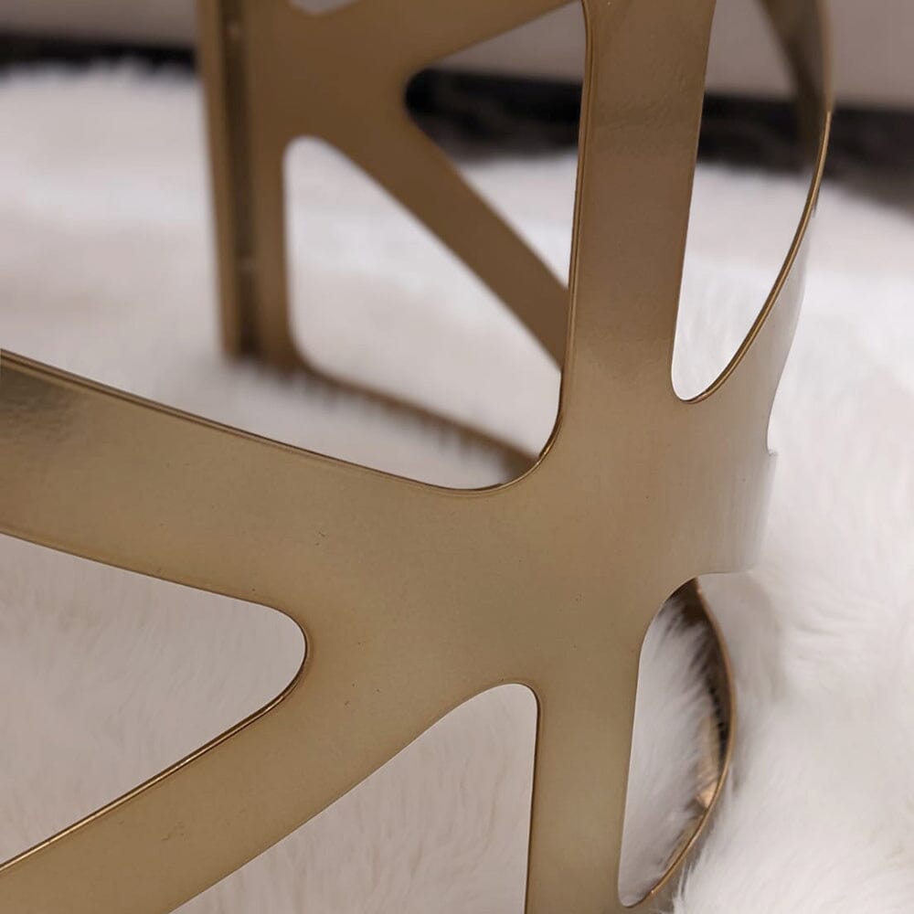 Brantley Premium Geometric Marble & Bronze Coffee Table