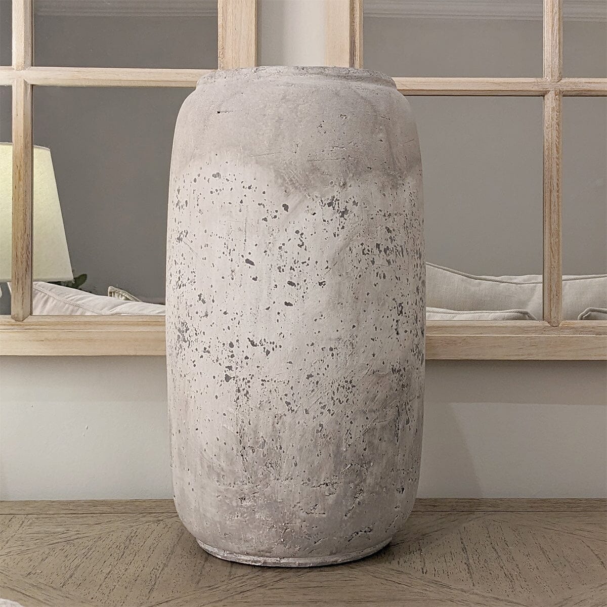 Buxton Neutral Distressed Tall Stone Vase