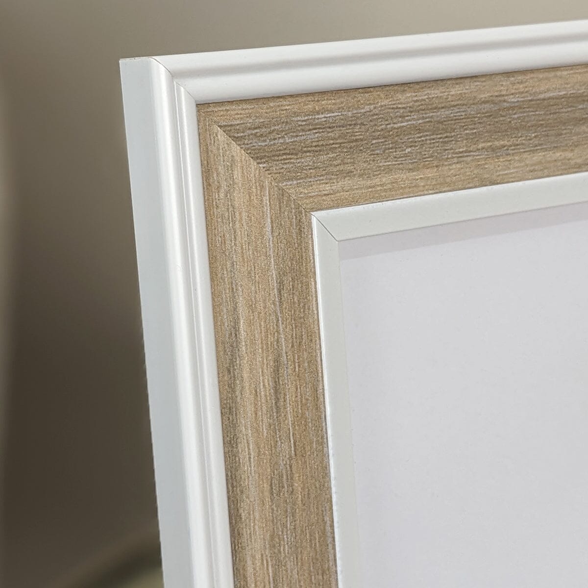 Calista Natural Wooden & White Photo Frame - 4x6"