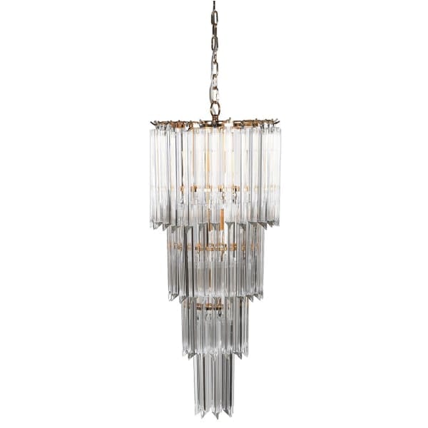 Cherie Gold & Glass Tiered Chandelier