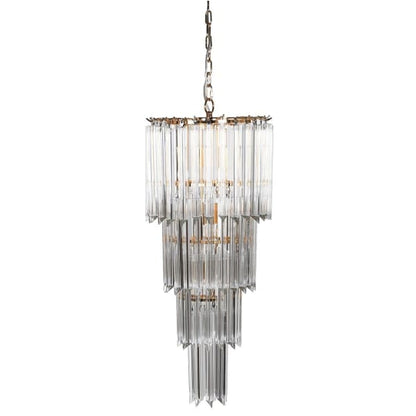 Cherie Gold & Glass Tiered Chandelier