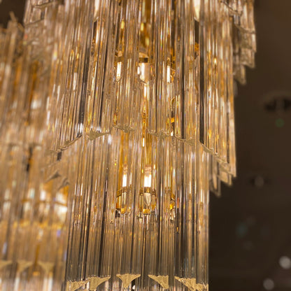 Cherie Gold & Glass Tiered Chandelier