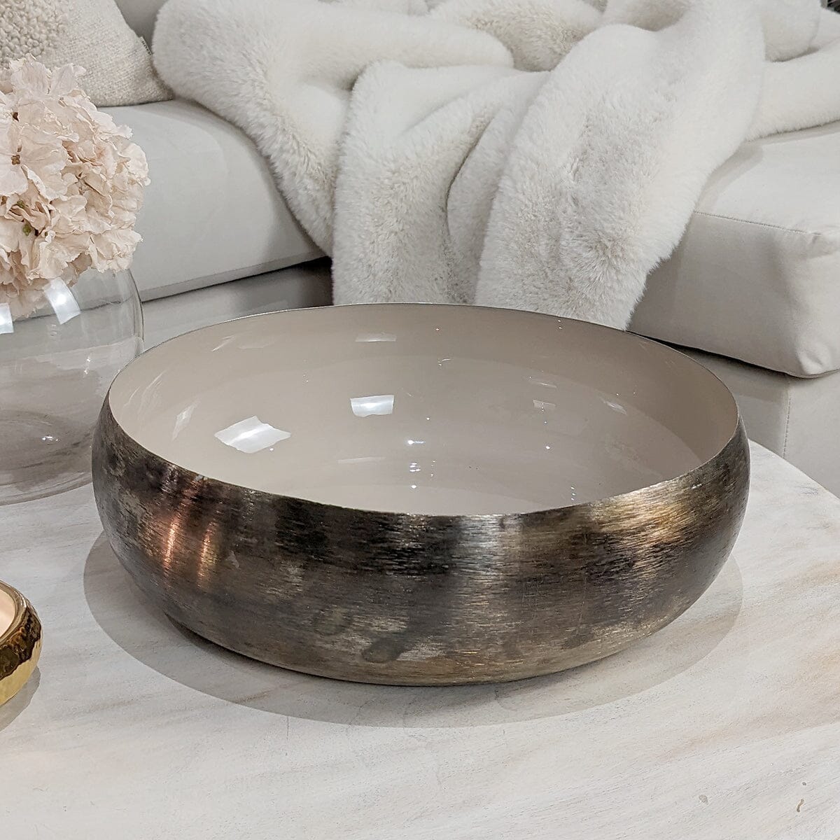 Cindy Bronze & Nude Decorative Bowl
