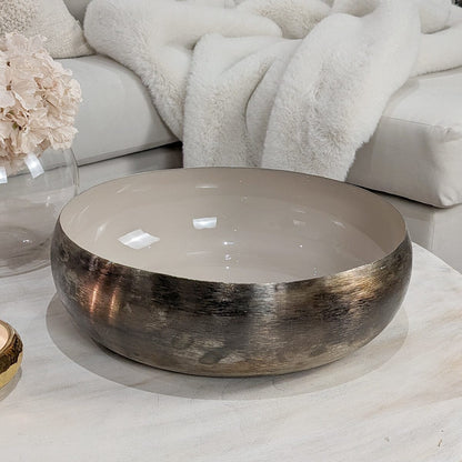 Cindy Bronze & Nude Decorative Bowl