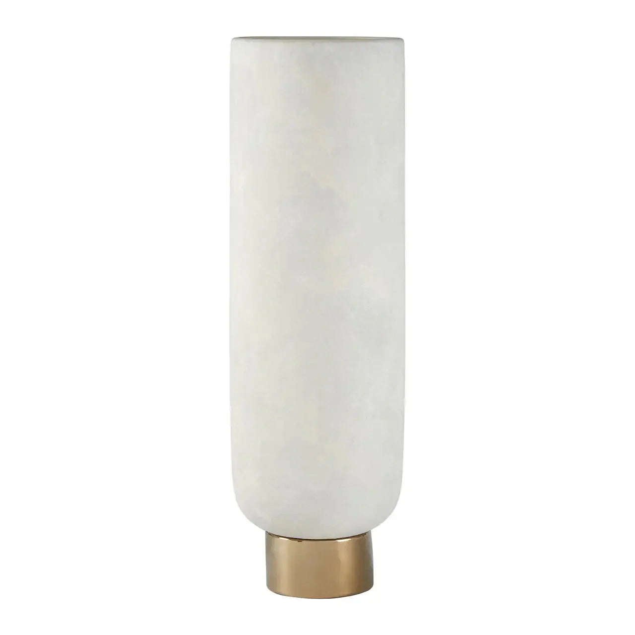 Cinzia Large Ceramic White & Gold Vase
