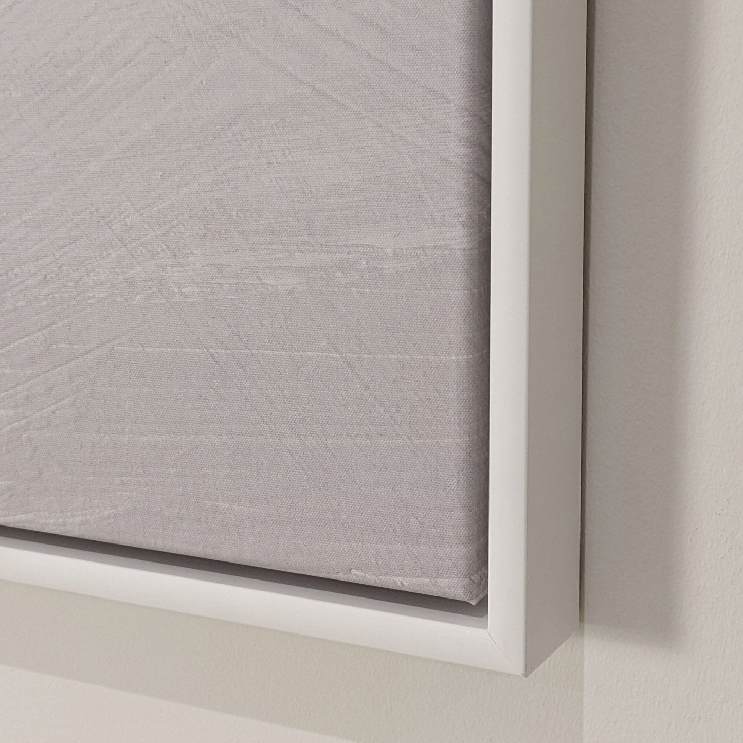 In Stock - Aurelie Neutral Abstract Canvas Wall Art - 80 x 80cm - White Frame