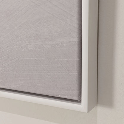 In Stock - Aurelie Neutral Abstract Canvas Wall Art - 80 x 80cm - White Frame