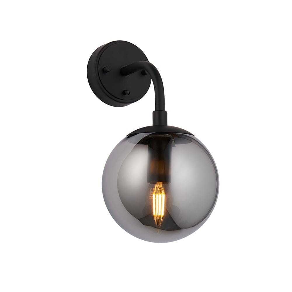 In Stock - Elowen Smoked Glass Wall Light