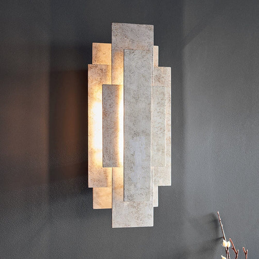 In Stock - Leora Rectangular Champagne Panel Wall Light