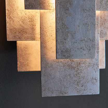 In Stock - Leora Rectangular Champagne Panel Wall Light