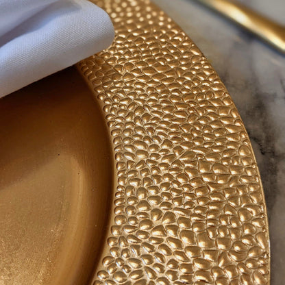 Comet Gold Pebble Effect Charger Plate