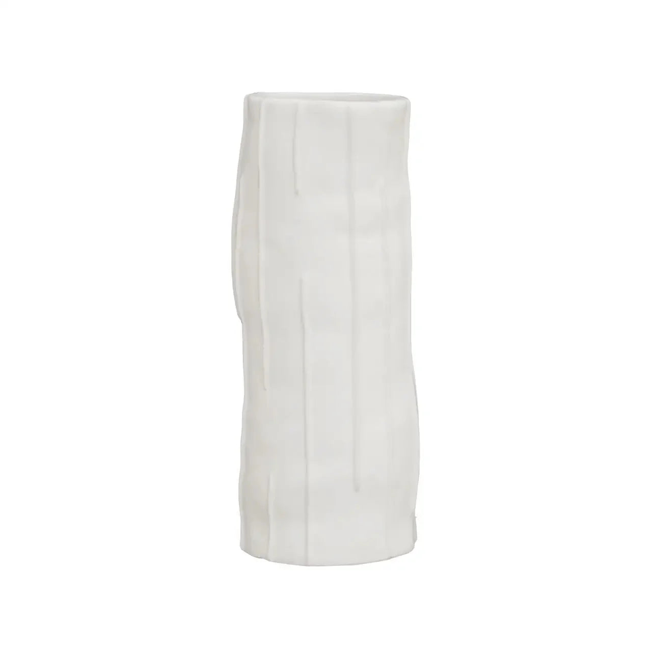 Corazi Petite White Textured Abstract Vase